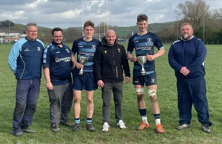 Aber Youth coaches and captains with Aled Parry